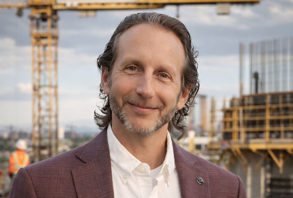 Jeff Weinman President of Dimensions at construction site